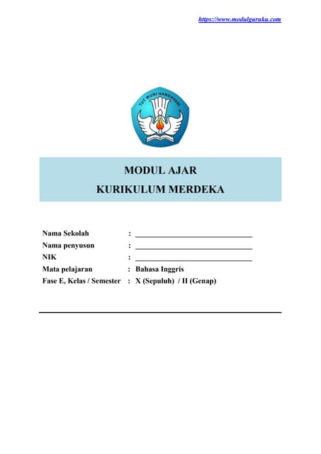 Modul Ajar Descriptive Text Kelas X Smk Pdf