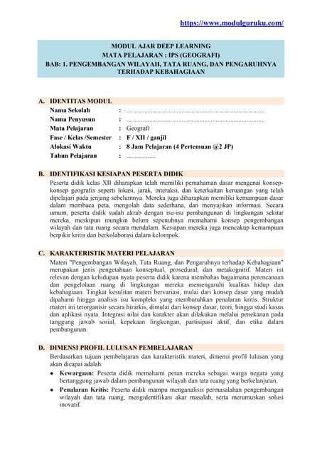 Modul Ajar Deep Learning Kimia Kelas 12 Kurikulum Merdeka | PDF