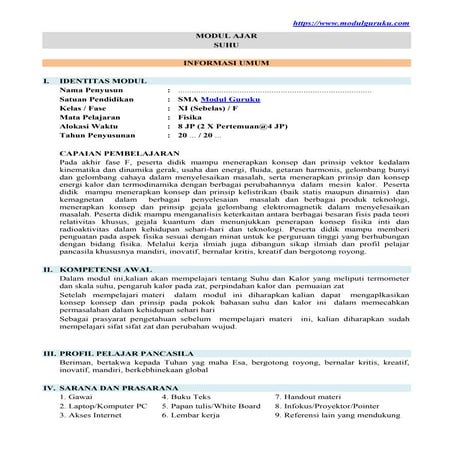 Modul Ajar Fisika Kelas 11 Fase F Kurikulum Merdeka