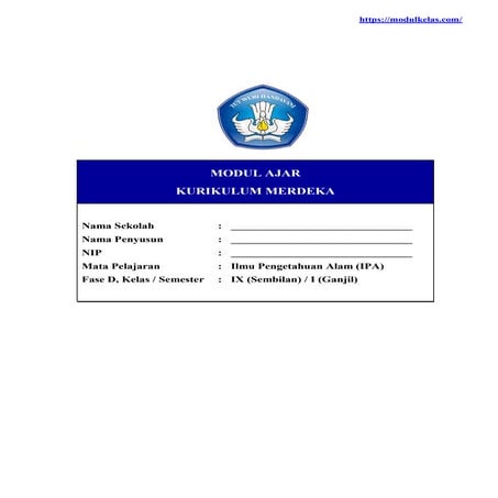 Modul Ajar Ipa Kelas 9 Fase D Kurikulum Merdeka Pdf
