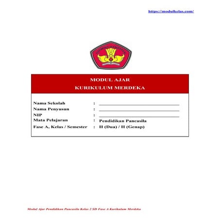 Modul Ajar Pendidikan Pancasila Kelas 2 Fase A Kurikulum Merdeka | PDF