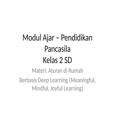 Modul Ajar Deep Learning Kelas 2 SD Kurikulum Merdeka Semester 1 ...