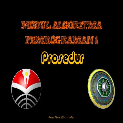 Modul algoritma pemrograman 1 (prosedure) | PDF