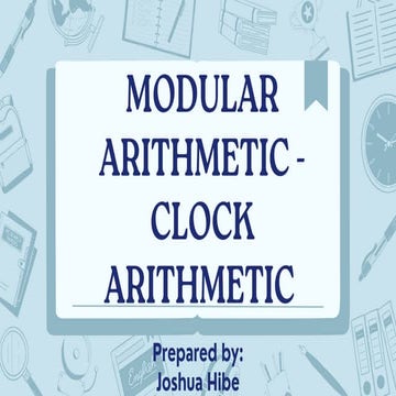 modular arithmetic | PPTX