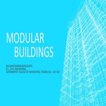 Modular Buildings | PPTX