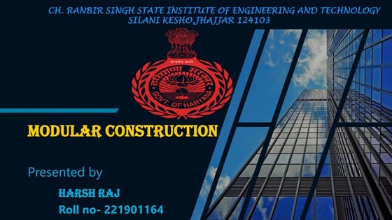 Modular construction ppt | PPT