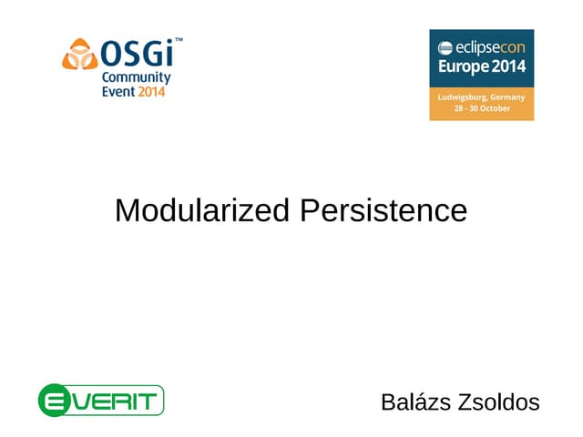 Modularized Persistence - B Zsoldos