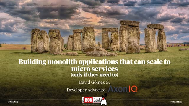 Builiding Modular monoliths that can scale to microservices. JBCNConf 2021