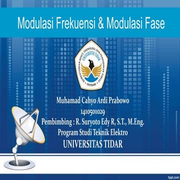 Modulasi frekuensi dan Modulasi Fase