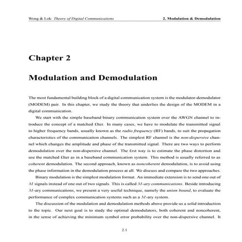 Modulation & d emodul tion