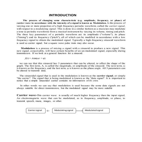 Modulation seminar report