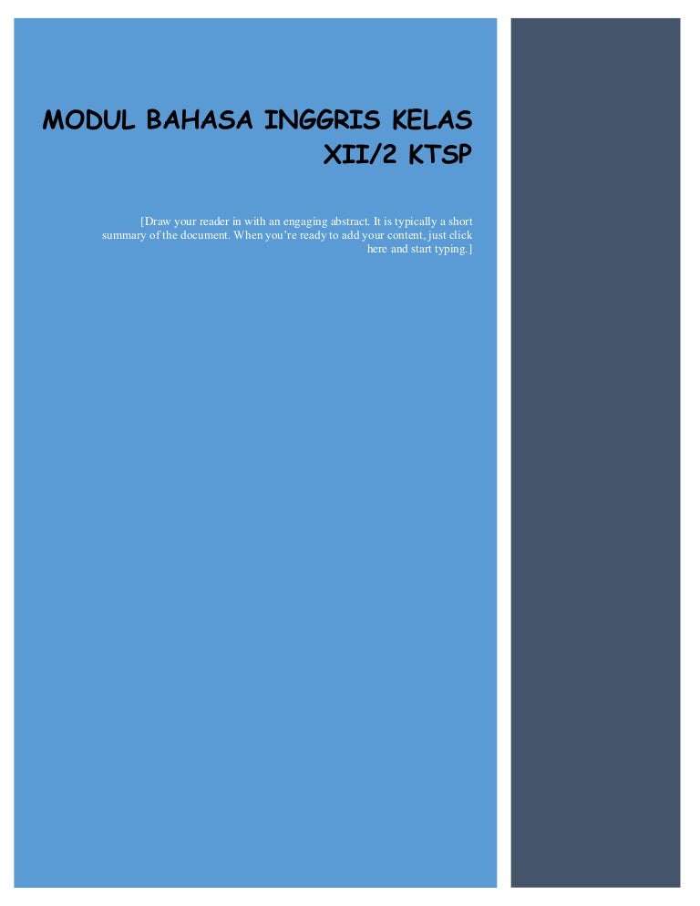 modul bahasa inggris sma ktsp