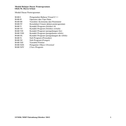 Modul dasar pemrograman
