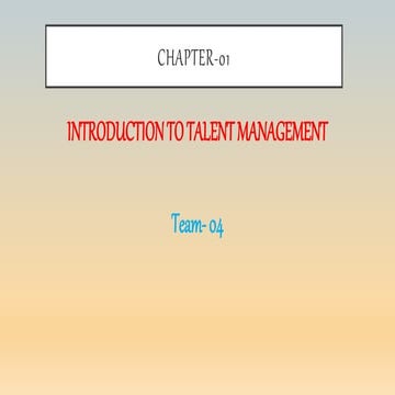 Talent Management for mba 3rd sem useful