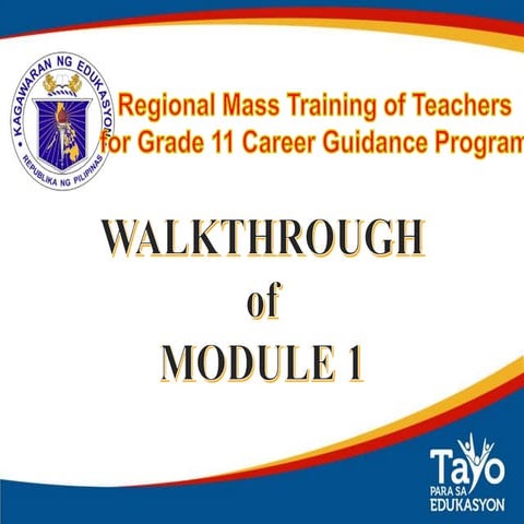 CGP Module 1: Road to the Right Choice