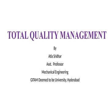 Comprehensive Overview of Total Quality Management Principles and ...