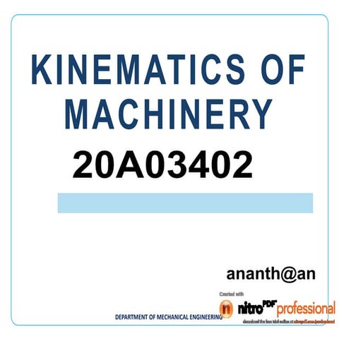 Module-1-Kinematics of rigid bodies and machinw