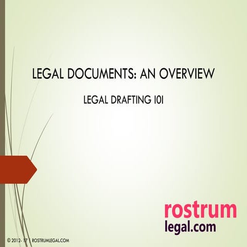 Module 1- Legal Documents an Overview