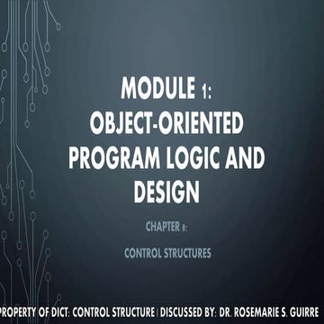 CONTROL STRUCTURE | PPT