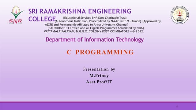 Basics of C approach ,operators ,variables, I/O operations