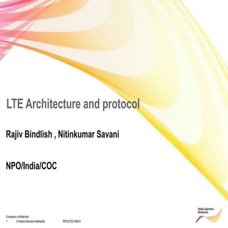 Module 2-lte architecture and protocol