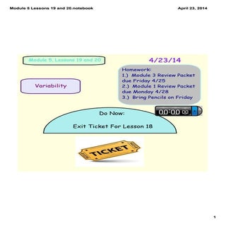 Module 5 lessons 19 and 20