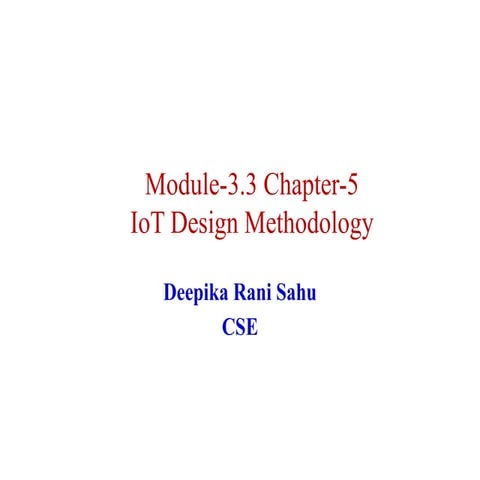 Chapter 5 IoT Design methodologies | PDF