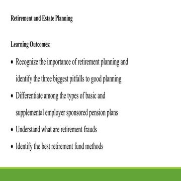 Retirement Planning | PPTX
