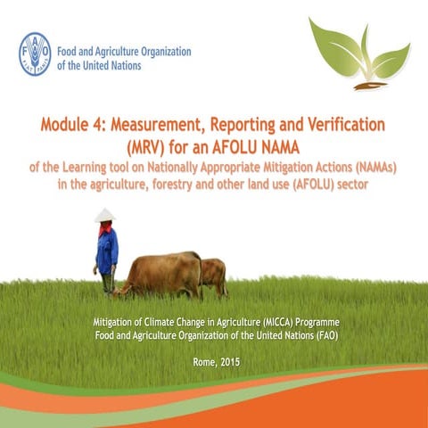 Module 4: Measurement, Reporting and Verification (MRV) for an AFOLU NAMA – t...