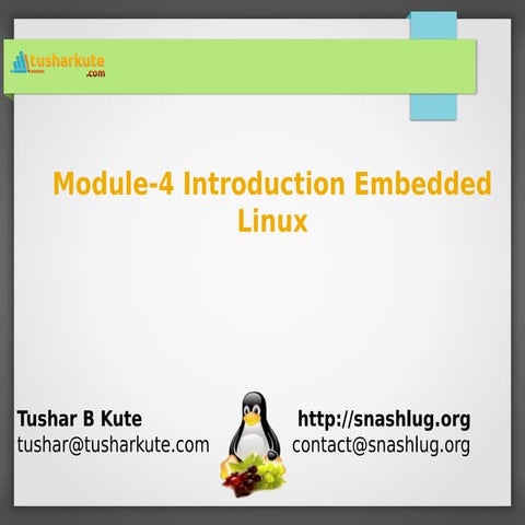Module 4 Embedded Linux | PPT