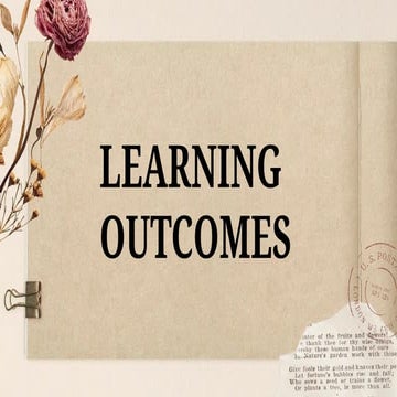 Program outcomes and learning outcomes | PPTX