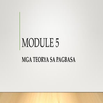 mga teorya sa pagbabasa