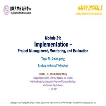 Module 6 Implementation: project management and monitoring