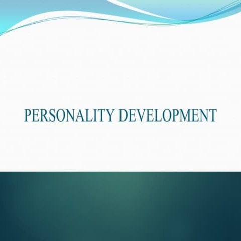 PERSONALITY-DEVELOPMENT lesson 3 NATIONAL SERVICE TRAINING PROGRAM