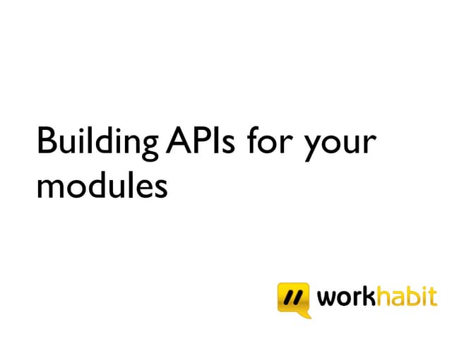 Drupal Module APIs