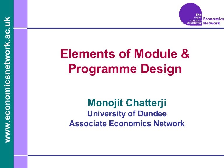 Module Design in University Courses