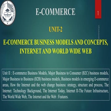 E- Commerce Business Models