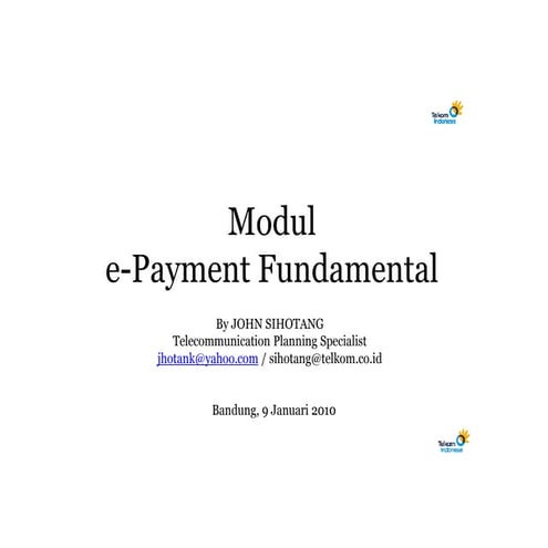 Prinsip Dasar  e-Money