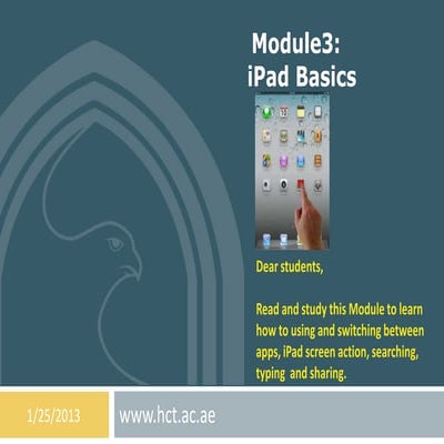 Module 003   i pad basics