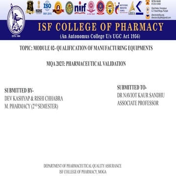 Module 02- Qualification of  Mfg Equipments.pptx