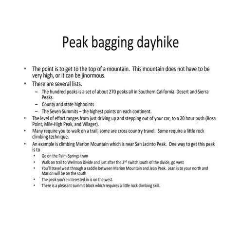Module03 section2 peak_baggingdayhike