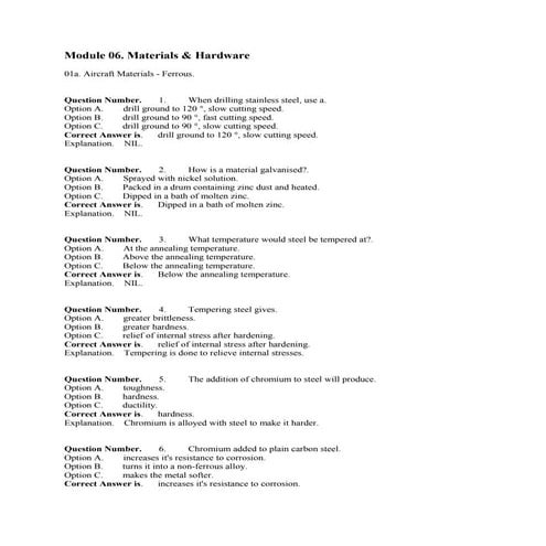 EASA Part-66 Module06 mcq's