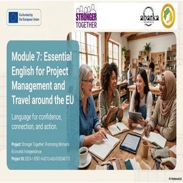 Module 07 - Brave English for Project Management and Travel around the ...