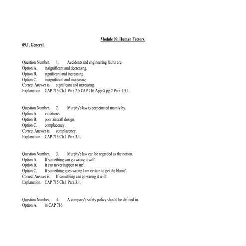 EASA Part-66 Module09 mcq's