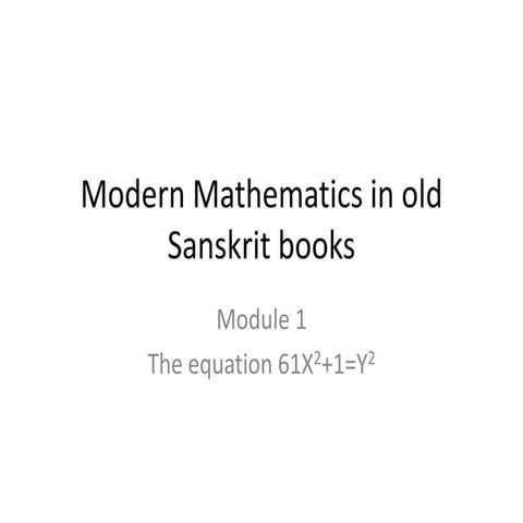 History of Mathematics in India