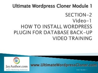 How to Install WordPress Plugins for Database Backup?