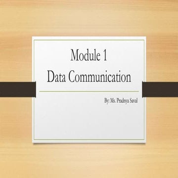 Data Communication and Optical Network 