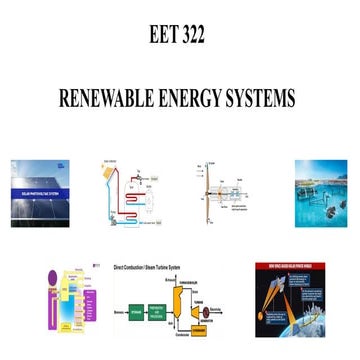 KTU- EET 332 Renewable Energy Systems - Module 1Module 1