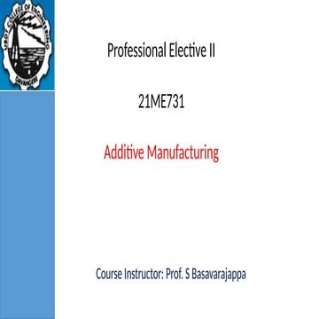 Additive manufacturing  module 1 introduction