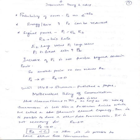 Information Theory and Coding Lecture Notes - Module 1 - Written by Dr ...